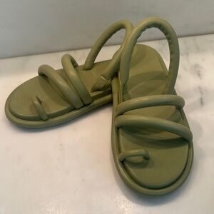 Marsell stappy green leather sandals